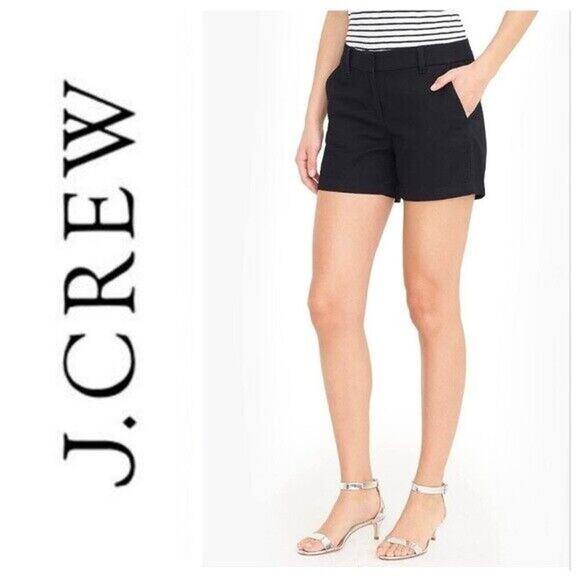 J Crew Broken In Shorts Women's Size 0 Summer Button Pockets Faded Black Chino - Picture 1 of 9